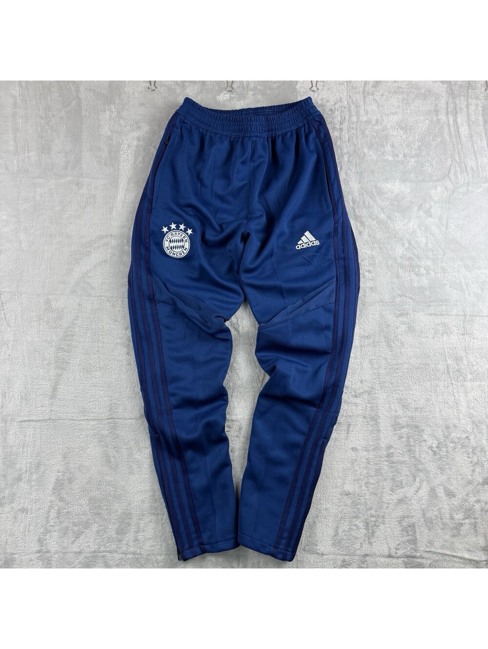 Adidas FC Bayern Munich Training Track Pants Blue Men Pro Soccer Ankle Zip VTG